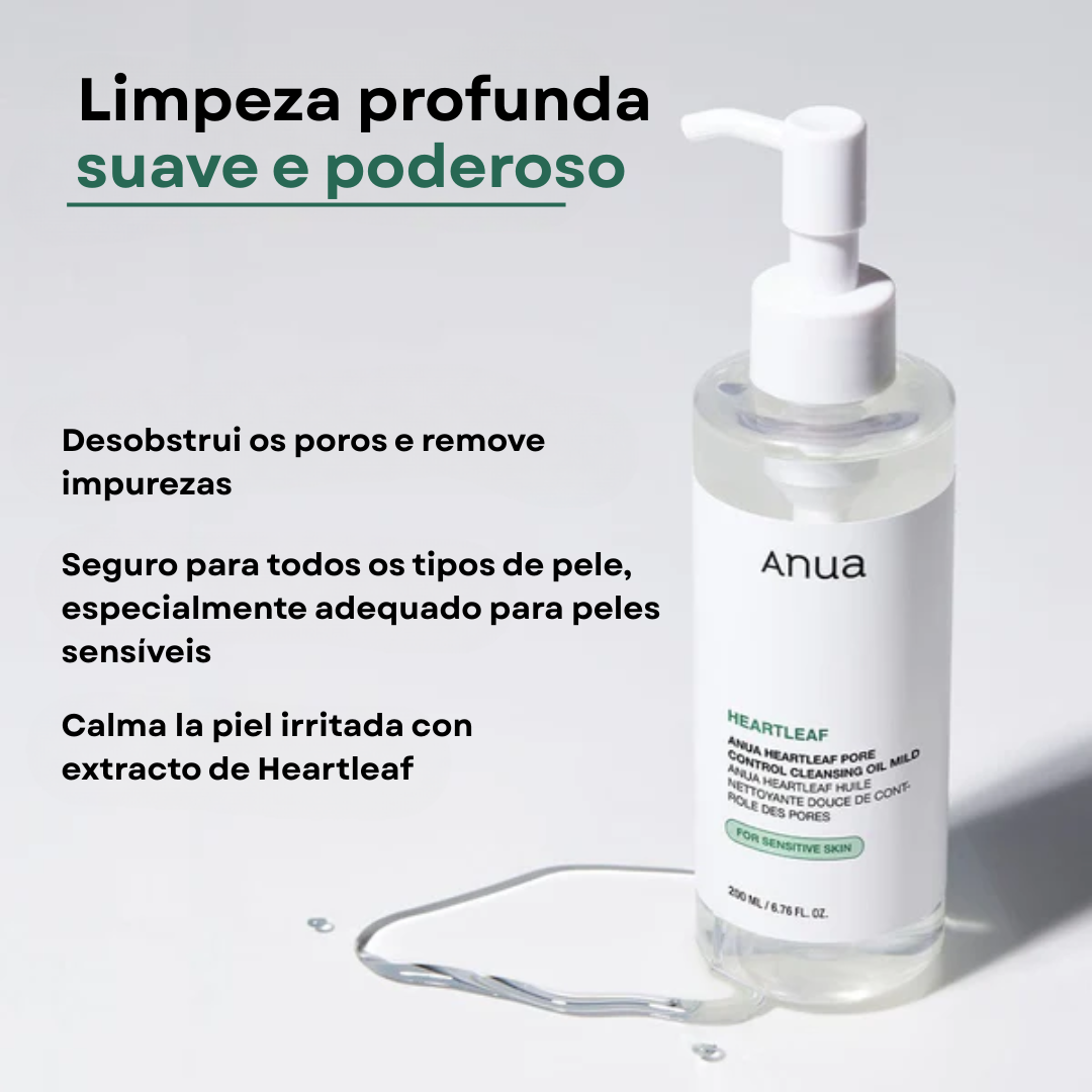Óleo de Limpeza Suave Heartleaf Anua 200ml