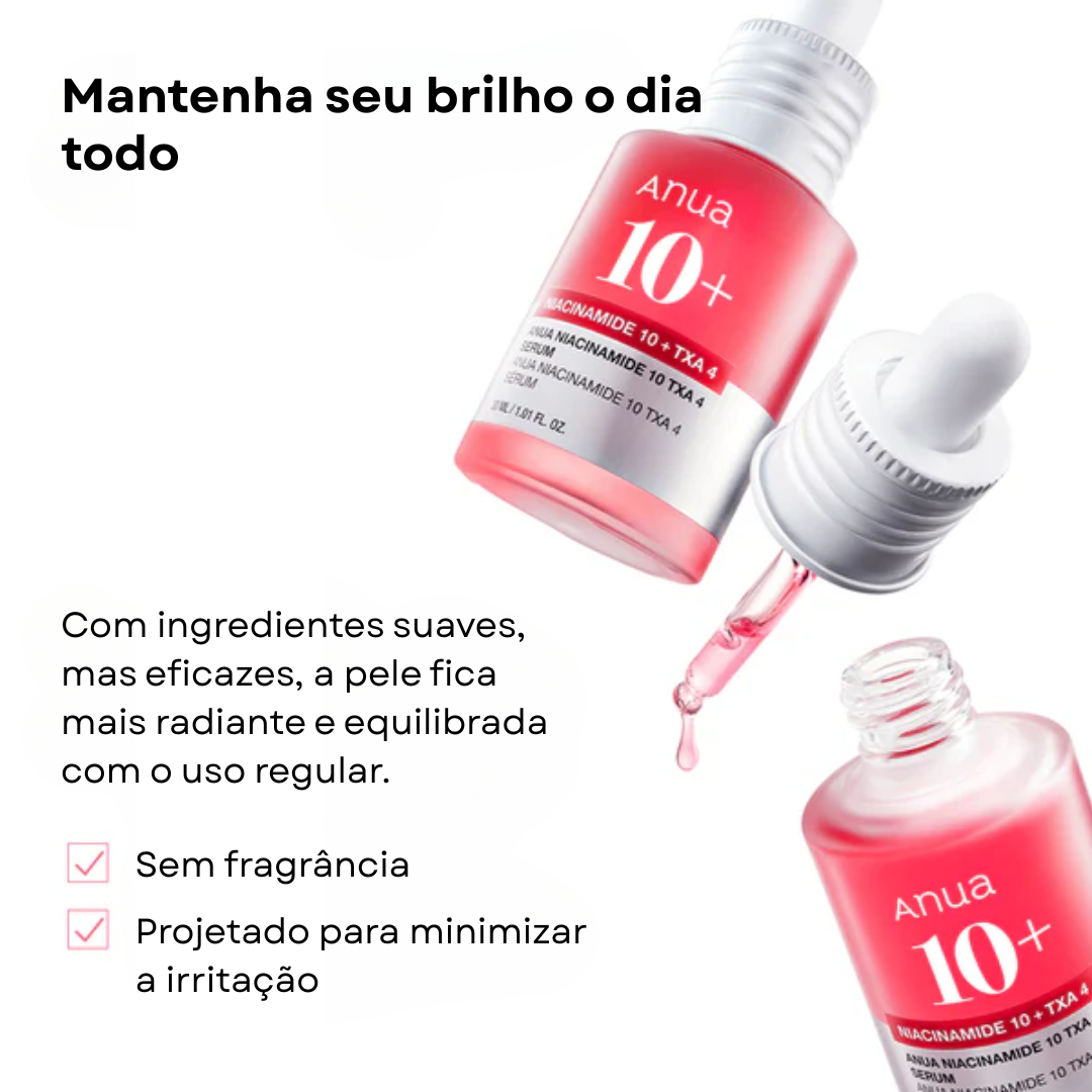 Sérum Iluminador Niacinamida 10% + Ácido Tranexâmico 4% Anua 30ml